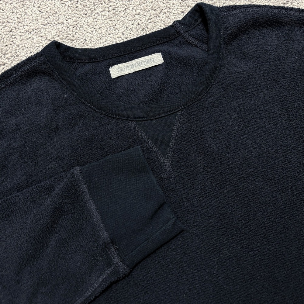 Outerknown Sweatshirt Terry Cloth Crew Pullover Organic Cotton Navy Mens Large